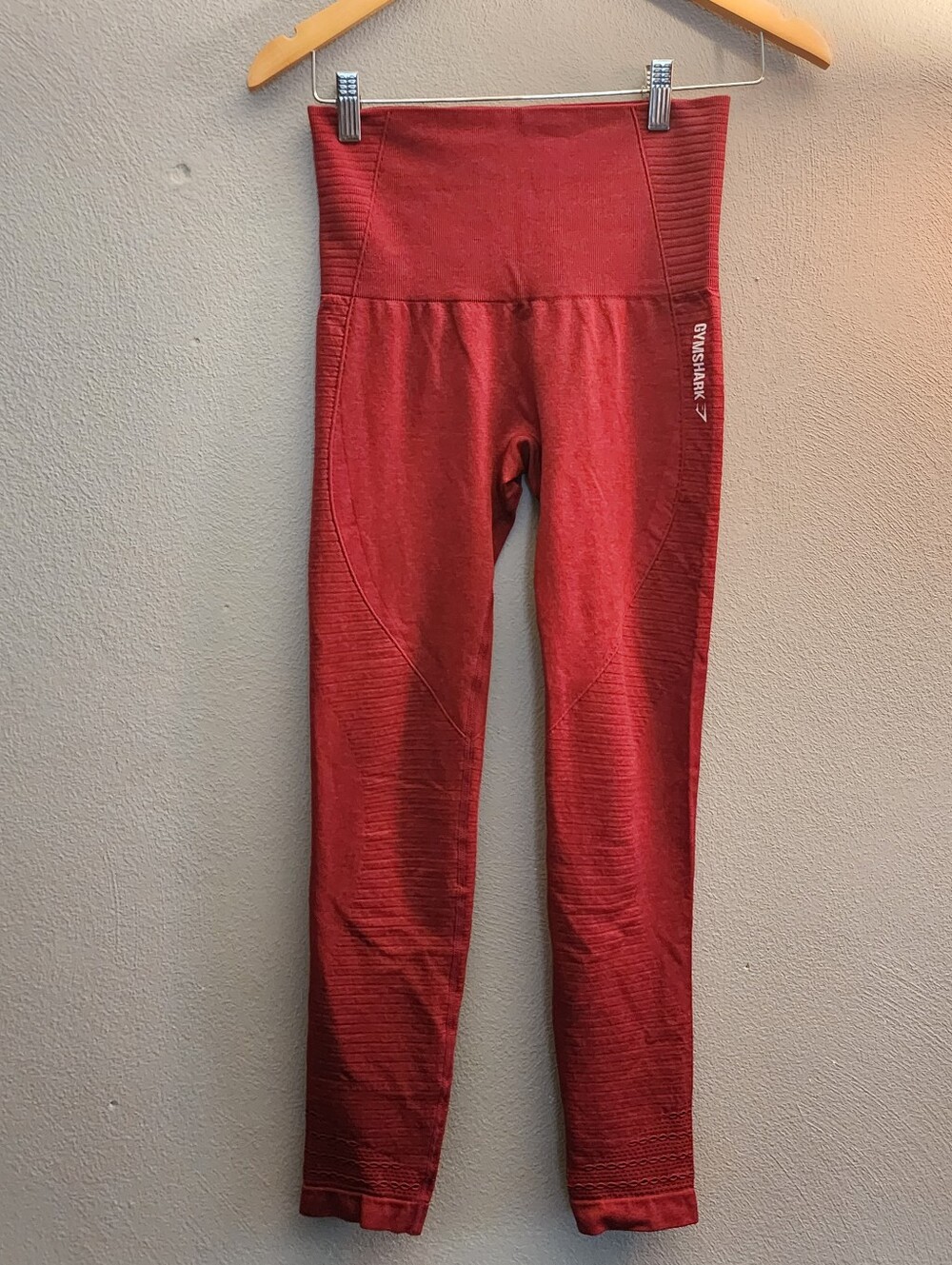 Gymshark Vital Seamless Leggings Red High Waisted Workout Yoga Pants Women's Sm